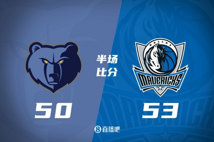  半場戰報-殘陣獨行俠領先灰熊3分 克里斯蒂7中1 莫蘭特13中3